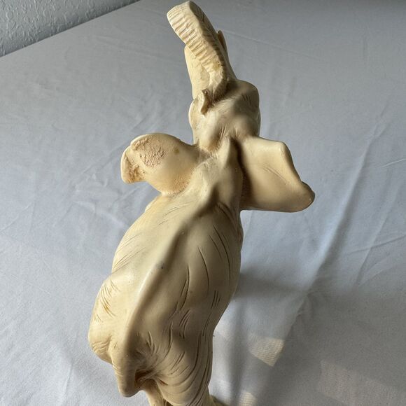 Hand Carved Solid Stone Elephant Wild Africa Jungle Animal Figure 8”x8” Detailed - Picture 9 of 9